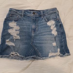 Hollister high rise denim skirt